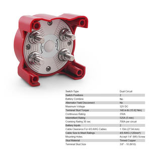 Nouveau commutateur rotatif à double circuit 5510E 32V 350Amp pour voiture, camion, bateau, <span class=keywords><strong>camping</strong></span>-<span class=keywords><strong>car</strong></span>, commutateur de <span class=keywords><strong>clignotant</strong></span> - Product Image 5