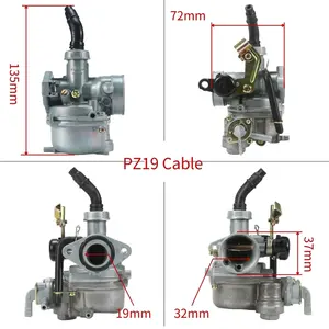 Achat de panique PZ19 Carburateur 19 mm 100-135 <span class=keywords><strong>cc</strong></span> Universel pour C100 Wave100 CD110 SUPRA X110 ATV Moto tout-terrain Go-Kart Plug & Play - Product Image 3