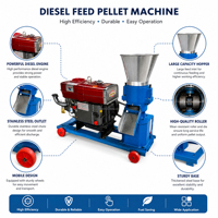 Machine à fabriquer des aliments pour volailles et bétail, moteur diesel, capacité de 100 à 5000 kg/h, pour la fabrication de granulés d'aliments pour animaux