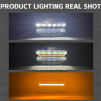 Nouveau modèle de phare de travail pour voiture de 9 pouces avec 12 LED, DC12-24V, IP65, étanche, en alliage d'aluminium, lumière de conduite LED, blanc et jaune, double couleur