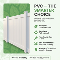 Panneau de clôture PVC 6x8 pieds, respectueux de l'environnement, pour la sécurité domestique, balcon extérieur, anti-jaunissement, pare-vent