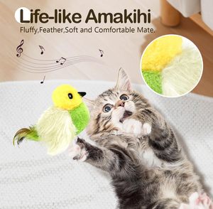 Jouets interactifs automatiques pour chatons, en peluche, suspendus, avec plumes d'oiseau Amakihi volantes et battantes, réalistes et écologiques - Product Image 5