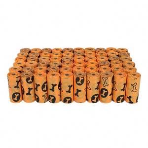 2025 lindo hueso impreso patrón Limpieza de mascotas respetuoso con el medio ambiente biodegradable perro excrementos heces bolsa de recolección de caca - Product Image 3
