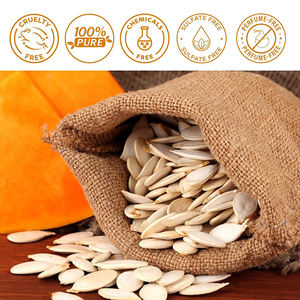 Stiker kustom minyak biji labu organik Biotin krim Scrub kulit kepala 2-in-1 Perawatan Rambut mengurangi ketombe pelembap - Product Image 3