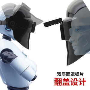 Casque de soudage de style allemand à vision complète, auto-obscurcissant, isolation thermique, protection contre l'arc électrique et les éclaboussures - Product Image 5