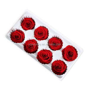 La mejor calidad, 4-5cm, cabeza de rosa roja preservada, toque Real fresco para graduación, Acción de Gracias, Día DE LA Madre, Día de San Valentín, Año Nuevo - Product Image 1