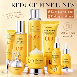 Coffret cadeau de soins de la <span class=keywords><strong>peau</strong></span> à la coenzyme Q10, anti-âge, hydratant, éclaircissant, kit complet de soins du <span class=keywords><strong>visage</strong></span>, nettoyant, tonique, essence, <span class=keywords><strong>crème</strong></span>, pour femmes - Product Image 2