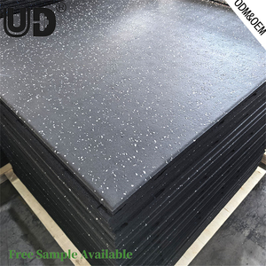 Baldosas de Caucho Reciclado <span class=keywords><strong>para</strong></span> Pisos, Grado Comercial, Resistentes, Absorbentes de Impactos, Base Negra con Destellos de Color - Product Image 2