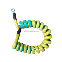 Câble spiralé à ressort haute élasticité en TPU, PUR, PVC, 2/3/4/5/6/7/8/10 conducteurs, câble à ressort 8 conducteurs