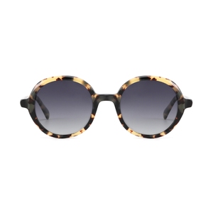 Gafas de sol redondas con montura completa de estilo tortuga, protección UV400, unisex, estilo retro para adultos - Product Image 5