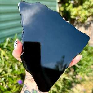 Wholesale Bulk Natural Sparkle <b>Sandstone</b> Blue Goldstone&Obsidian Slice for Home Decor & Gifts - Product Image 6