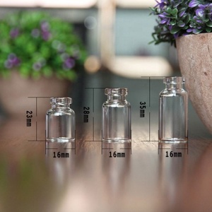 Mini-bouteilles en verre transparentes de 1 ml, 2 ml, 3 ml avec bouchon pour messages et vœux - Product Image 2