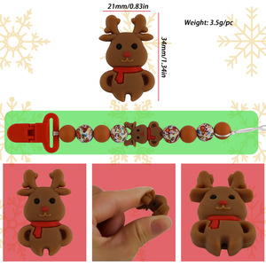 Perles de dentition focales de qualité alimentaire pour bébés Jouet à dents pour bébés Perles pour hommes en pain d'épice pour la fabrication de bijoux Bracelets à bricoler soi-même Colliers Artisanat - Product Image 6