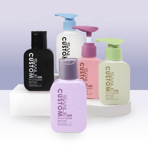 Champú vacío recargable de 250ml, <span class=keywords><strong>botella</strong></span> de bomba de loción de HDPE de plástico negro para crema de ducha, jabón de manos - Product Image 4