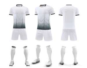 Seragam Sepak Bola Berkualitas Profesional, Bahan Polyester Bernapas, Set Kaos dan Celana Pendek Sublimasi untuk Klub - Product Image 4