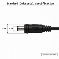 Connecteur de Cordon d'Alimentation Étanche DC Head 5521 – Prise Mâle-Femelle Pratique avec Contact en Cuivre pour Utilisation Extérieure