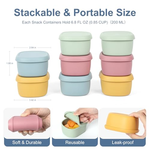 Lonchera Bento de Silicona de Grado Alimenticio, Caja de Almacenamiento de Alimentos de Gran Capacidad Libre de BPA con Tapa, OEM/ODM, Apta para Lavavajillas y Congelador - Product Image 2