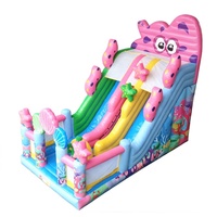 Toboggan Gonflable Commercial Double Piscine Octopus Combo Toboggan et Château Gonflable