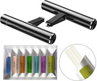 Diffuseur de parfum cylindrique moderne en métal pour voiture, longue durée, contrôle de la fragrance, clip de ventilation, huiles essentielles pour voitures