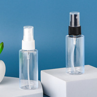 Flacon vide de 50 ml en PET pour échantillon de toner cosmétique, format voyage, avec buse de scellage, impression personnalisée mat et sérigraphiée, design à épaule plate