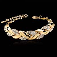 Bracelet chaîne et maillons tendance unisexe en alliage plaqué or, longueur réglable 22 cm, cadeau de luxe