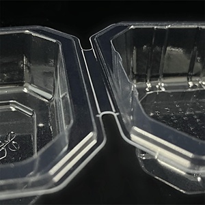 Hot bán dùng một lần vuông hộp nhựa cho bao bì thực phẩm Burger hộp có thể tái chế đưa ra thực phẩm <span class=keywords><strong>container</strong></span> - Product Image 3