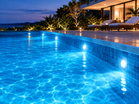 Nouveau produit, lumière LED encastrée sous-marine pour piscine, étanche IP68, 40W, couleur RGB, AC120V avec transformateur pour lumière de piscine