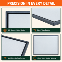Panneau en verre trempé sérigraphié avec bordure noire, verre de protection pour appareils électroménagers, écran d'affichage personnalisé OEM pour four, lave-vaisselle et salle de bain