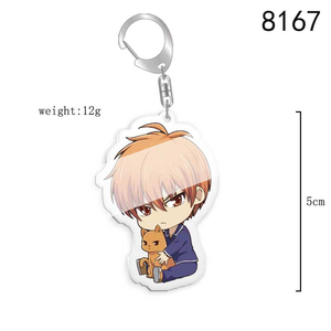 Llavero de acrílico de <span class=keywords><strong>Anime</strong></span> Fruits Basket, colgante de Kyo Sohma, <span class=keywords><strong>Yuki</strong></span> Sohma, Tohru, para bolso, coche, teléfono móvil, regalos - Product Image 3