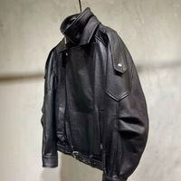 Blouson Moto Vintage Noir Homme en Similicuir PU – Manteau Personnalisé OEM pour l'Automne et le Quotidien
