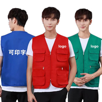 Bata ajustable con logotipo personalizado, uniforme de portero de tráfico, funda de seguridad, chaleco reflectante con estampado de varios bolsillos
