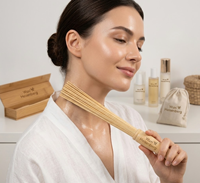 Accessoires de sauna personnalisés avec logo, bâton de massage en bambou naturel pour le dos et les jambes, outil de massage corporel pour soulager la fatigue