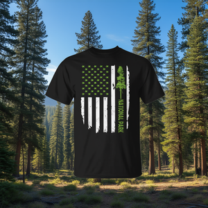 T-shirt du parc national du pin et du drapeau américain - Product Image 3