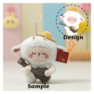 Gotgift vòng chìa khóa trẻ em mềm đồ chơi sang trọng nhà sản xuất tùy chỉnh Fluffy <span class=keywords><strong>Keychain</strong></span> sang trọng <span class=keywords><strong>Keychain</strong></span> tùy chỉnh - Product Image 1