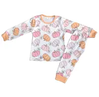 Şükran günü sıcak satış küçük çocuklar uzun kollu süt ipek pijama sonbahar giyim setleri çocuk gecelik