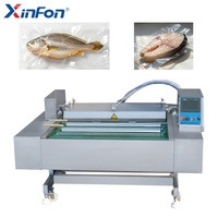 Machine d'emballage sous vide industrielle multifonctionnelle à bande continue pour poisson, scelleuse sous vide pour produits secs et humides