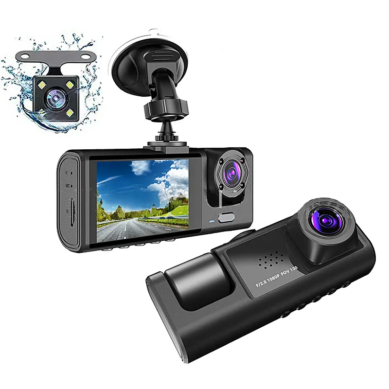 Dashcam 1080P doppia lente auto Dvr 3.0 pollici 32GB 140 gradi grandangolare macchina fotocamera WIFI G-sensore registratore auto