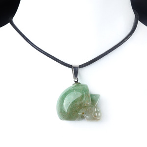 Estatua <span class=keywords><strong>de</strong></span> Calavera Humana <span class=keywords><strong>de</strong></span> Jade Verde Aventurina HY, Piedras Naturales Talladas, Cristales Curativos, Adorno <span class=keywords><strong>de</strong></span> Reiki, Gema <span class=keywords><strong>de</strong></span> Brujería, Halloween - Product Image 1