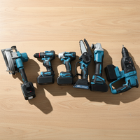 Kit combiné d'outils électriques sans fil professionnels 6-en-1 sans balais, couple élevé, batterie au lithium, multifonctionnel, bricolage, OEM, mallette rigide