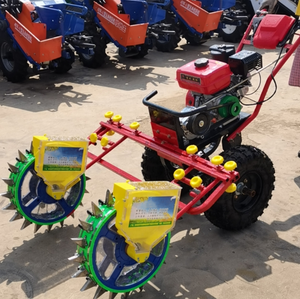 Tracteur agricole à poussée manuelle 1 2 3 4 rangs essence oignon maïs semoir machine semoir engrais - Product Image 1