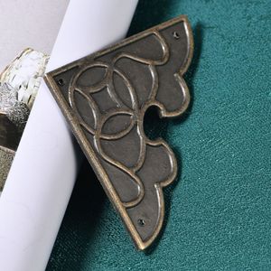 Hongzun Corner Bracket Antique Bronze Copper Drawer <b>Hardware</b> Decorative Support - Product Image 1