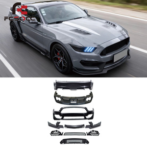 Nuevo Kit de Carrocería FCSOCC PP para <span class=keywords><strong>Mustang</strong></span> 2015-2021, Mejora <span class=keywords><strong>Shelby</strong></span> <span class=keywords><strong>GT350</strong></span>, Labio de Parachoques Delantero, Difusor Trasero, Enroscable - Product Image 1
