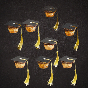 Decoraciones <span class=keywords><strong>de</strong></span> Chocolate <span class=keywords><strong>con</strong></span> Forma <span class=keywords><strong>de</strong></span> Birrete <span class=keywords><strong>de</strong></span> Graduación Cuadrado <span class=keywords><strong>de</strong></span> Plástico, 50 Piezas, Negro y Azul Oscuro, Set para Fiestas 2026, para Chocolates y <span class=keywords><strong>Dulces</strong></span> - Product Image 3