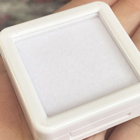 Petite boîte de présentation en verre pour diamants en vrac et pierres précieuses Conteneur de bijoux en métal avec affichage élégant