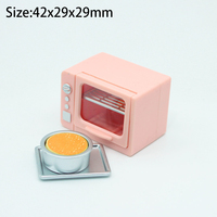 Lot de 5 miniatures de meubles de cuisine en plastique 1/12 pour maison de poupée : four, cuiseur à riz, jouets alimentaires, accessoires de scène pour maisons de poupées