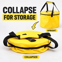 Seau d'eau tactique en PVC ultra-étanche et robuste, avec logo personnalisé OEM, filtration par maille cinétique, pour environnements sauvages et hors réseau