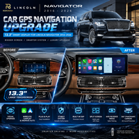 Écran HD RoadNavi 13,3'' Navigation Android pour Lincoln Navigator 2016-2026 Autoradio Lecteur Tableau de bord CarPlay sans fil GPS
