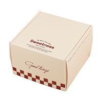 Boîte en papier carrée rétro française pour desserts, collations et biscuits avec motif romantique