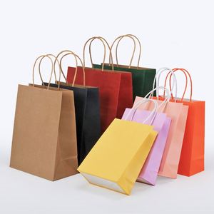 Promotional Paper <b>Bag</b> Custom Paper <b>Bags</b> with Your Own Logo Food Clothes <b>Gift</b> Shopping Brown Kraft Paper <b>Bag</b> with Handle - Product Image 2