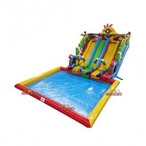Tobogán Acuático Inflable Gigante de Fábrica, Parque Acuático Inflable con Tobogán y <span class=keywords><strong>Piscina</strong></span> para Playas y Parques - Product Image 1